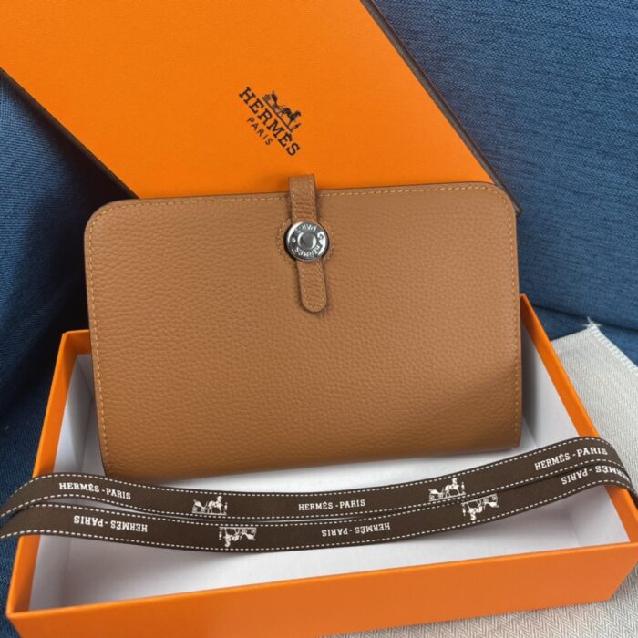 Alternative view of HERMES DOGON DUO LONG WALLET BROWN 20CM