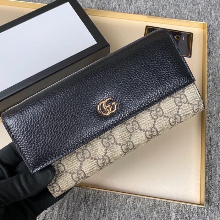 Alternative view of GUCCI GG MARMONT BICOLOR WALLET ON CHAIN BEIGE EBONY 19CM 546585 17WAG 1283