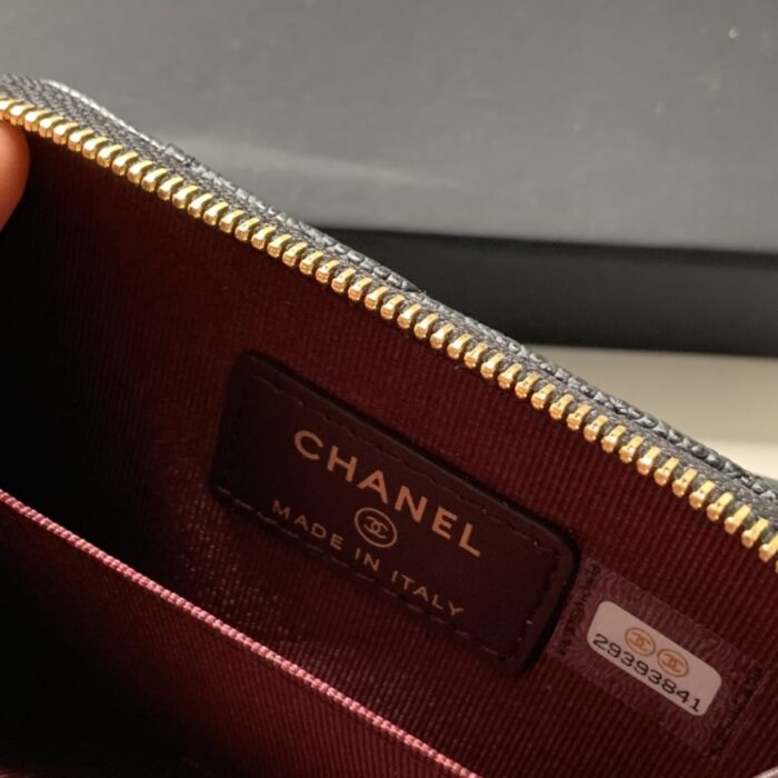 Alternative view of CHANEL ZIPPED COIN PURSE BLACK AP1650