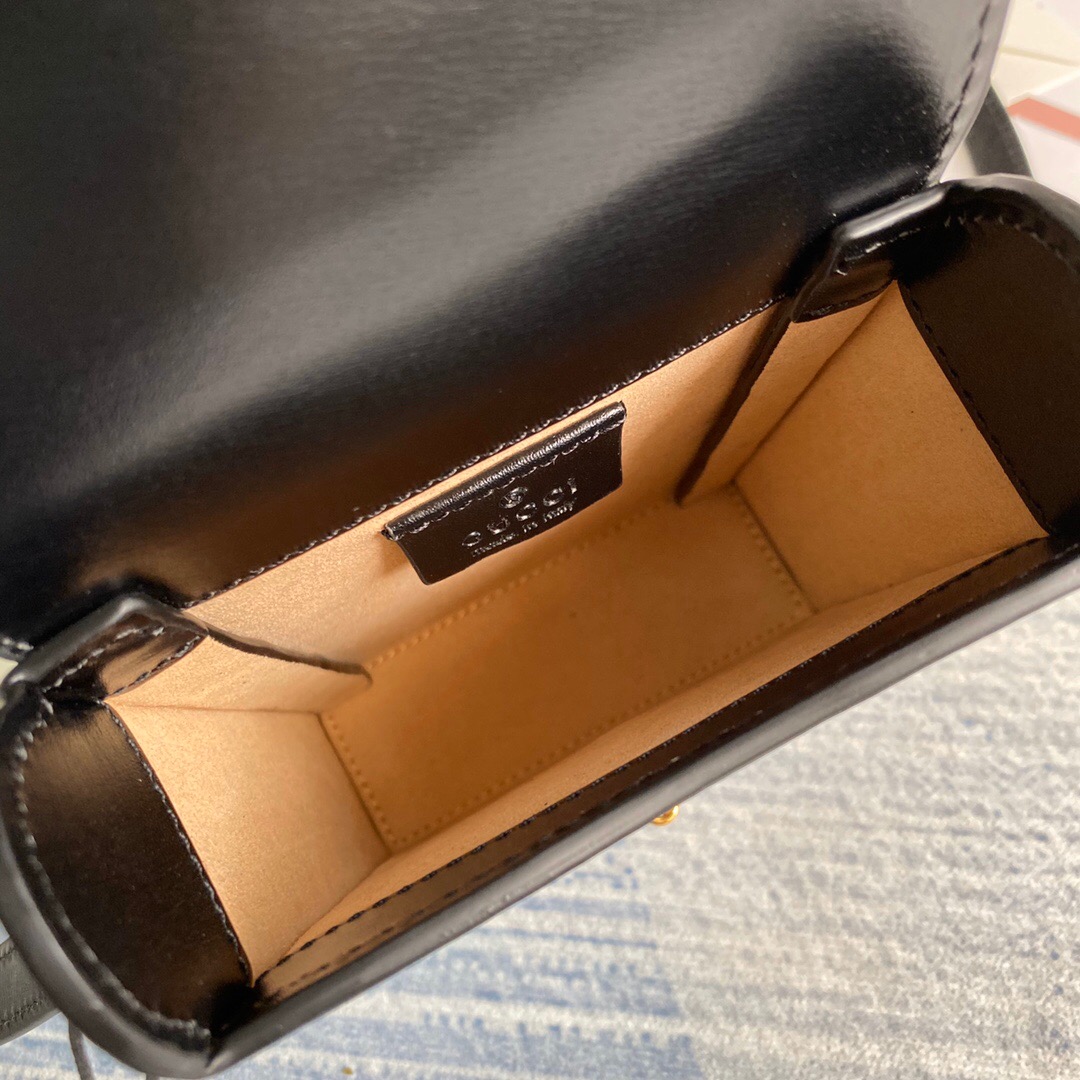 GUCCI HORSEBIT 1955 MINI BAG BLACK 17CM 625615 0YK0G 1000 - Image 7