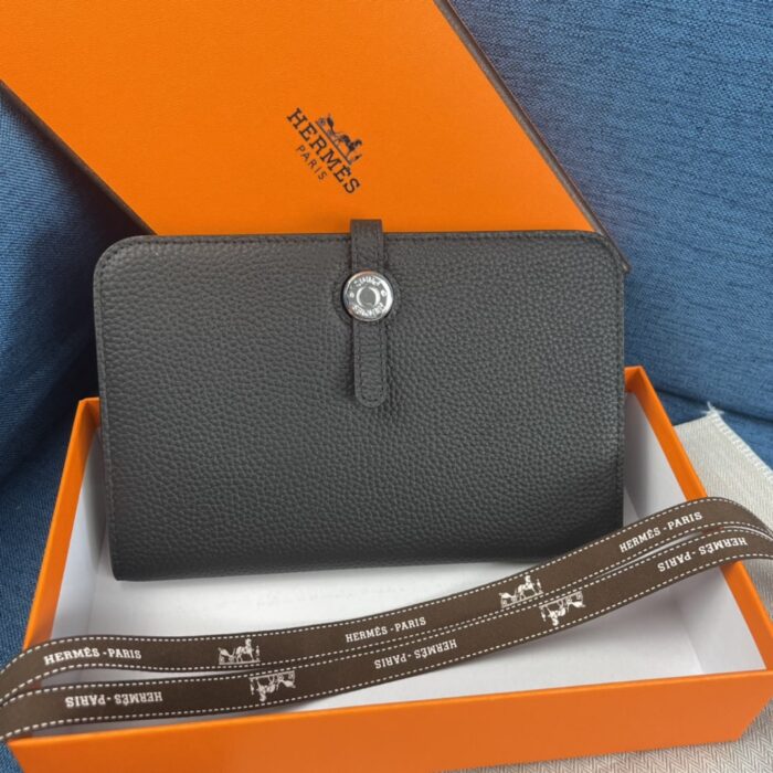 Alternative view of HERMES DOGON DUO LONG WALLET BLACK 20CM