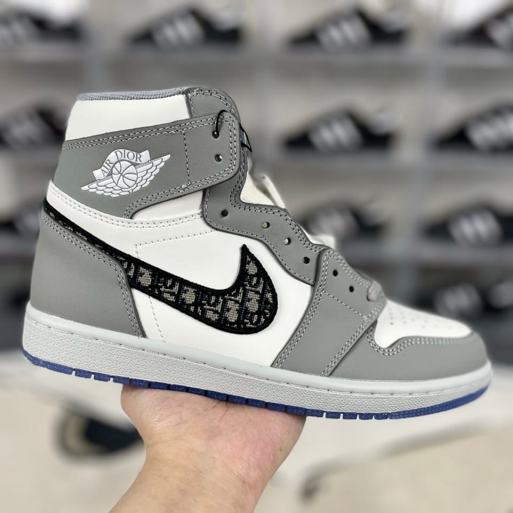 Nike Air Jordan 1 High OG x Dior White Wolf Grey CN8607 002 - Image 2