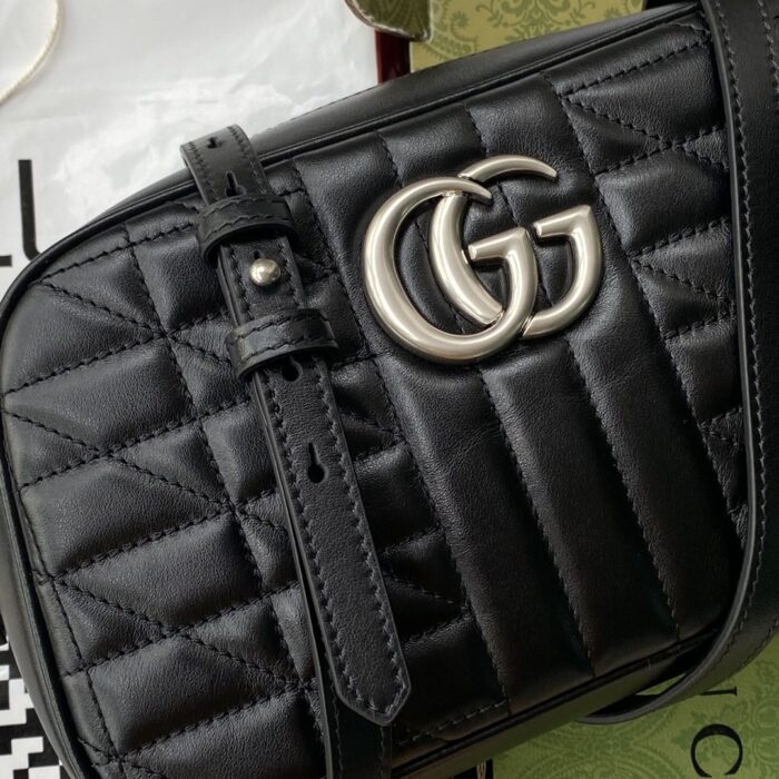Alternative view of GUCCI GG MARMONT SMALL SHOULDER BAG BLACK 24CM 447632 UM8BN 1000