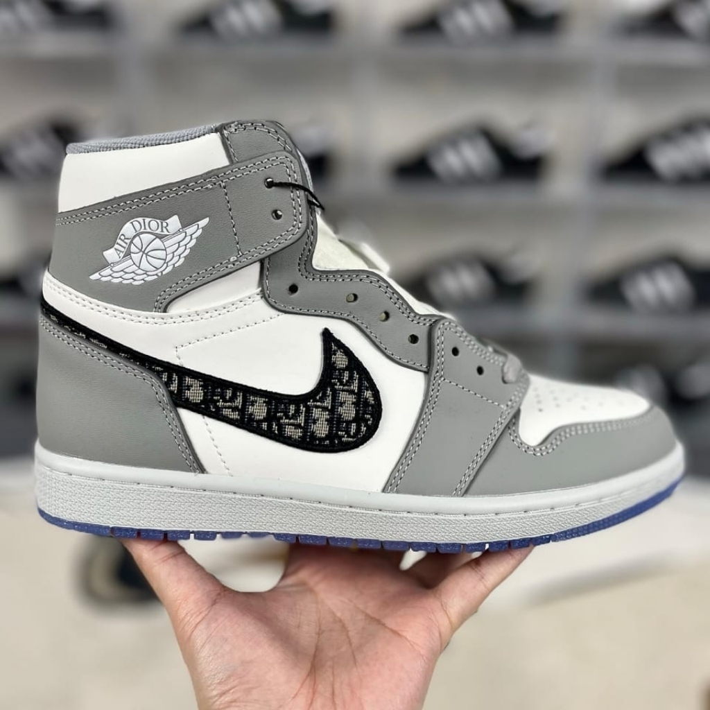 Nike Air Jordan 1 High OG x Dior White Wolf Grey CN8607 002 - Image 9