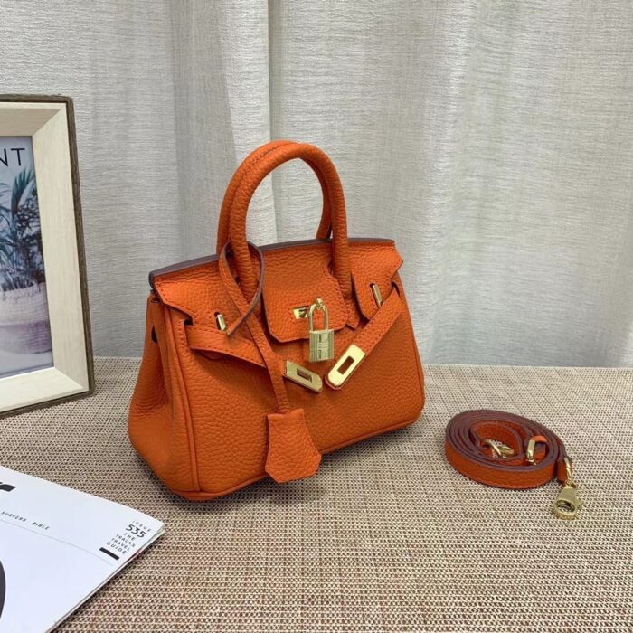Alternative view of HERMES BIRKIN MINI GOLD HARDWARE EPSOM ORANGE 20CM