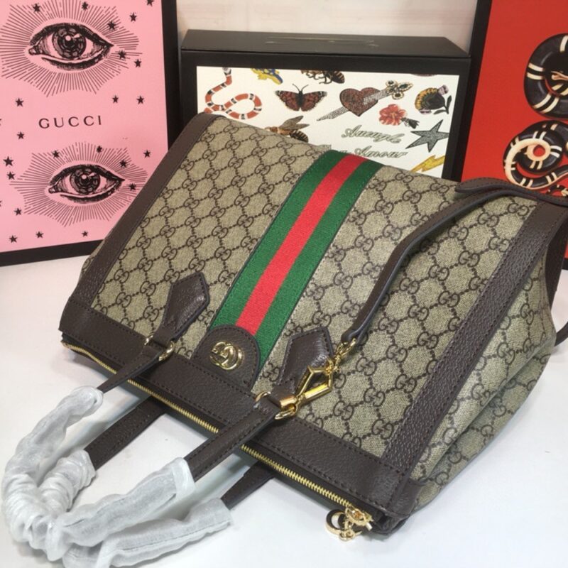 Alternative view of GUCCI OPHIDIA LARGE TOTE BAG BEIGE EBONY 33CM 524537 K05NB 8745