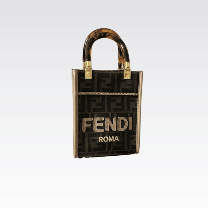 FENDI MINI SUNSHINE SHOPPER BROWN