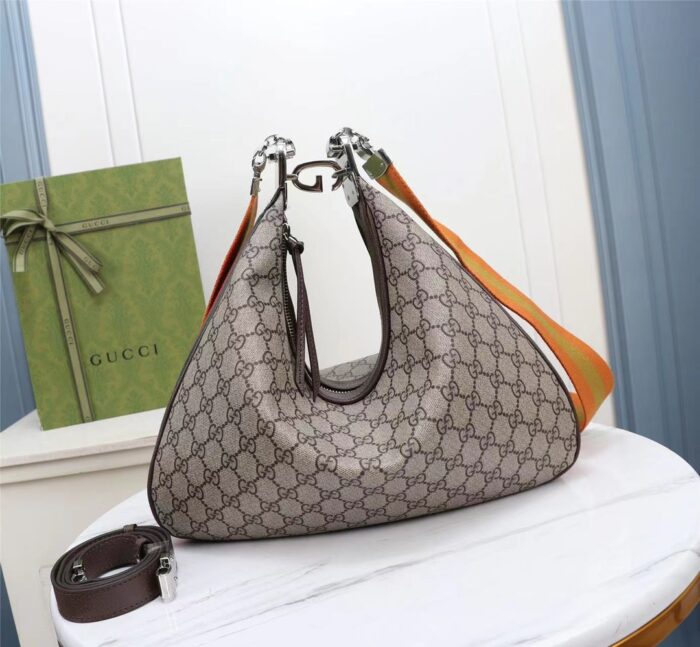 Alternative view of GUCCI GG ATTACHE LARGE SHOULDER BAG BEIGE EBONY 35CM 702823 96GRN 4091