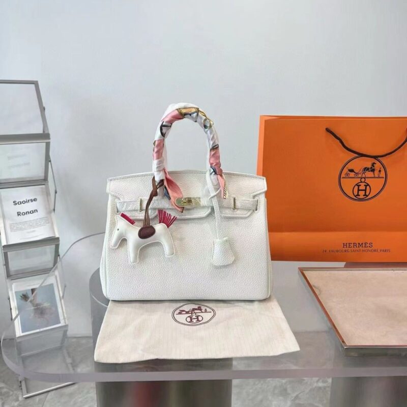 Alternative view of HERMES BIRKIN 25 GOLD HARDWARE EPSOM WHITE 25CM