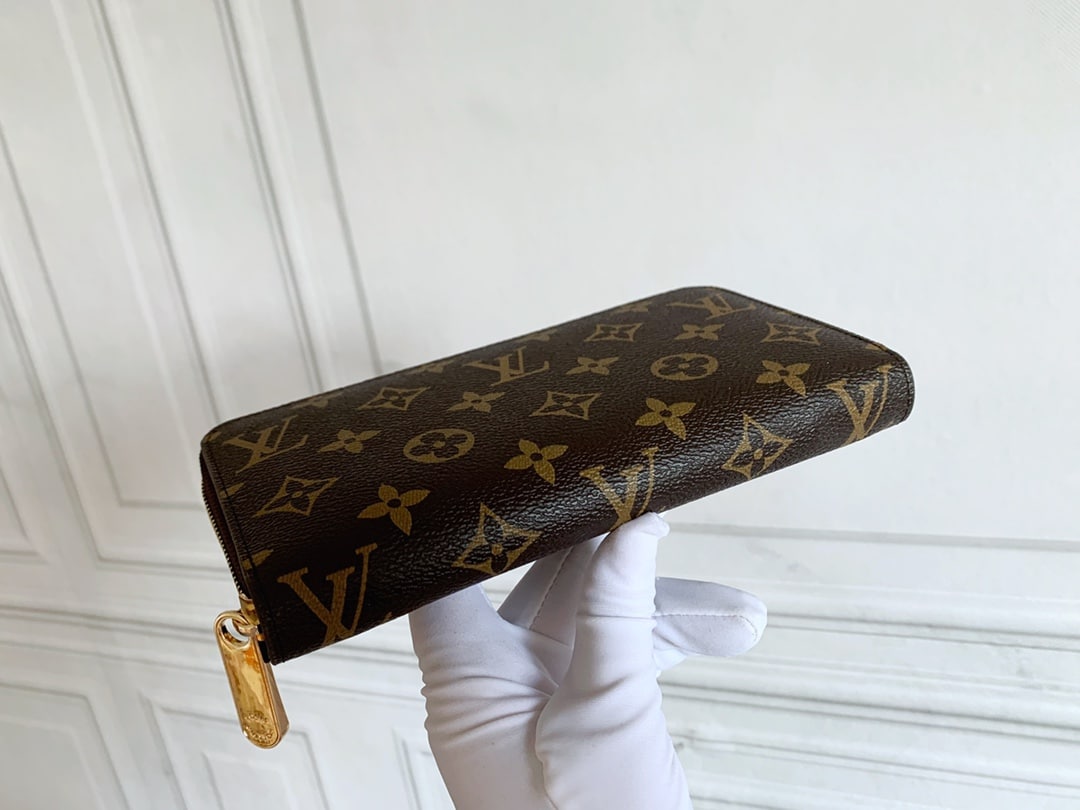 LOUIS VUITTON MONOGRAM ZIPPY LONG WALLET BROWN M42616 - Image 7