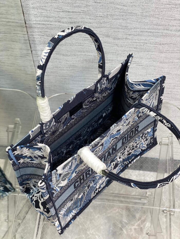 Alternative view of DIOR MEDIUM BOOK TOTE BLUE MULTICOLOR DIOR ZODIAC FANTASTICO EMBROIDERY 36CM M1296ZRZA M928