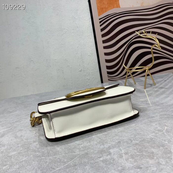 Alternative view of VALENTINO LOCÒ SMALL SHOULDER BAG IN CALFSKIN WHITE 1W2B0K53ZXLI16