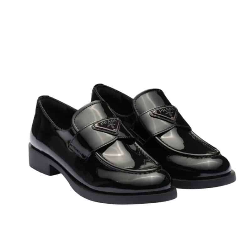 PRADA PATENT LEATHER LOAFERS BLACK 1D329N 069 F0002 F 025