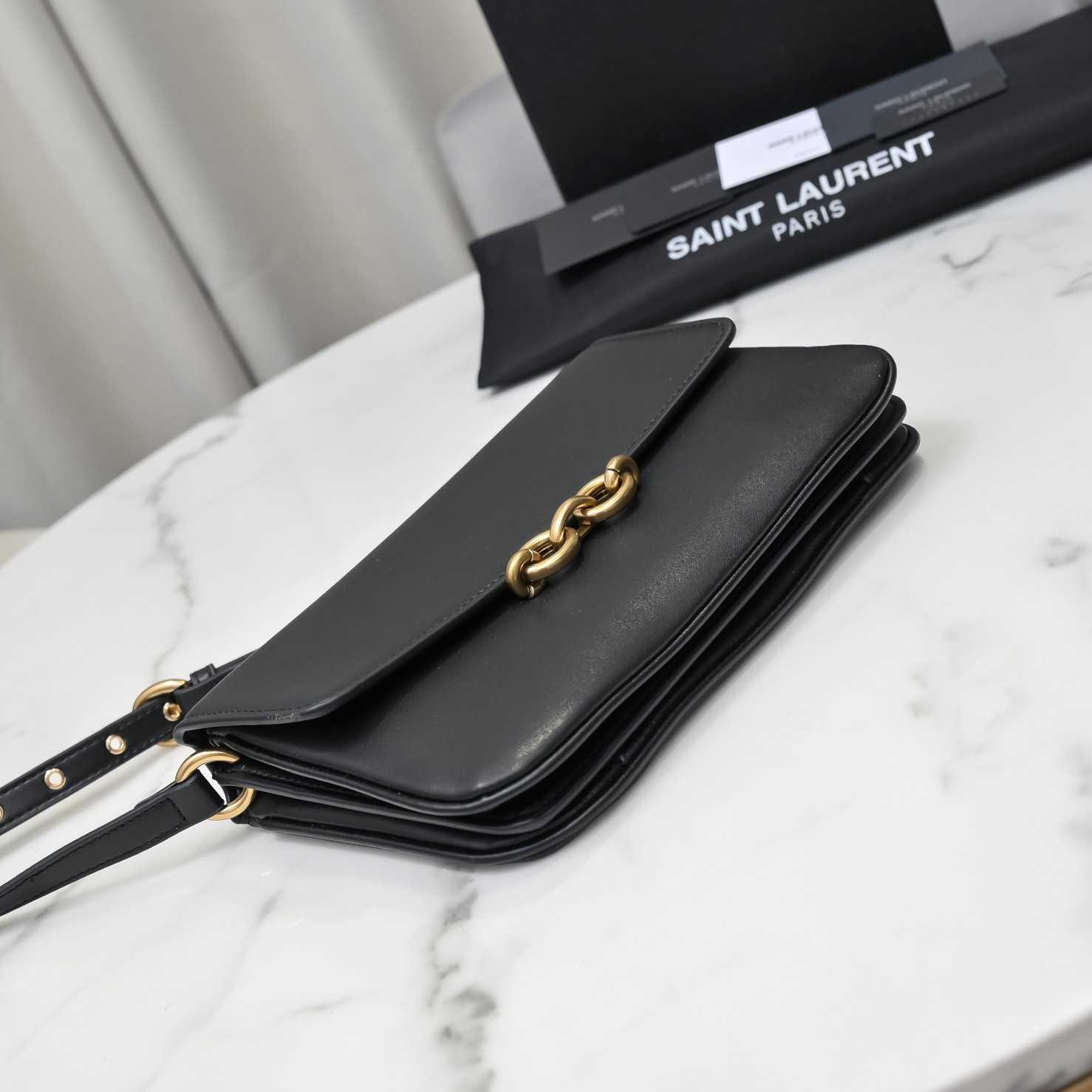 SAINT LAURENT LE MAILLON SATCHEL IN SMOOTH LEATHER BLACK 6497952R20W1000 - Image 3