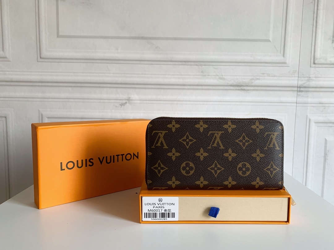 LOUIS VUITTON MONOGRAM ZIPPY LONG WALLET BROWN M42616 - Image 8