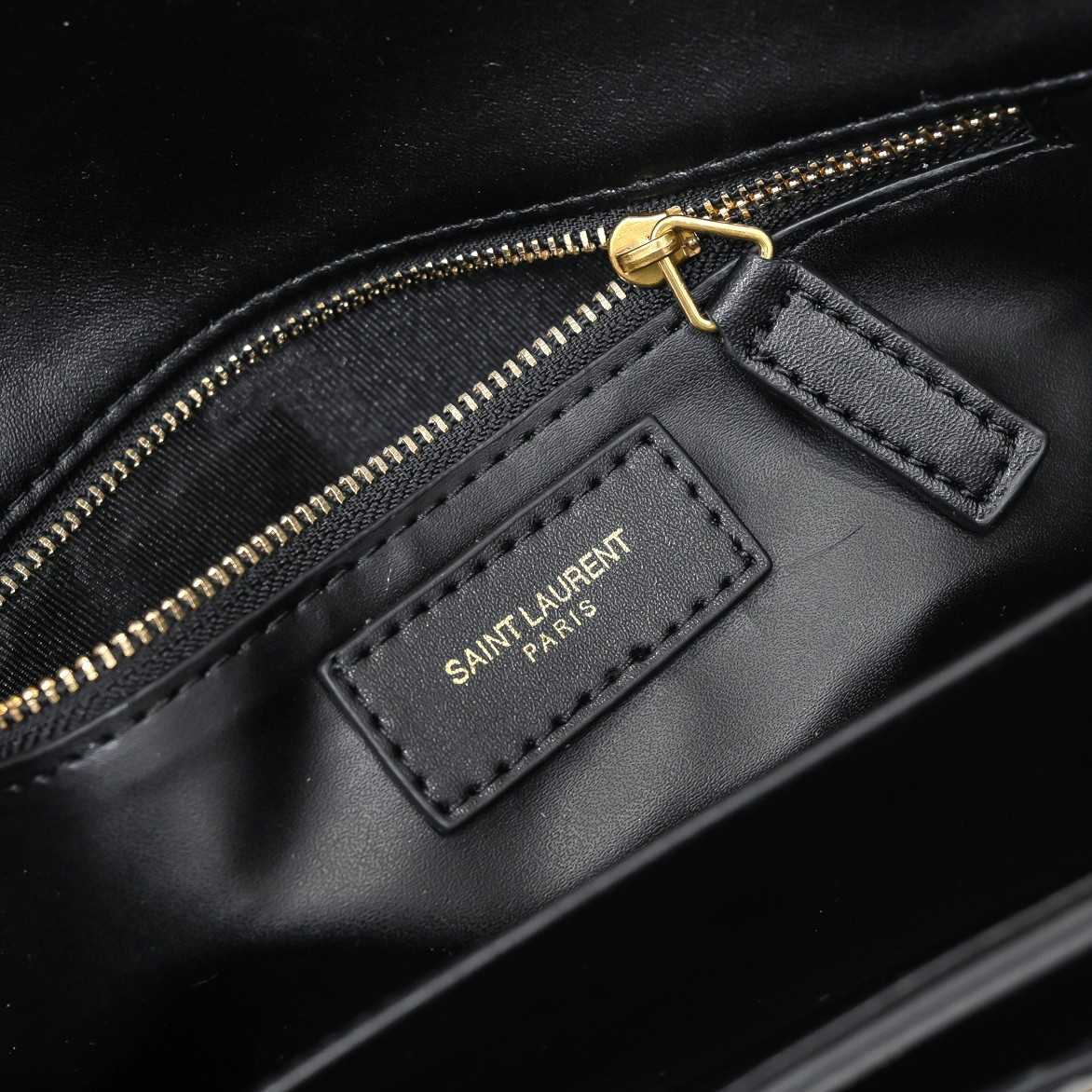 SAINT LAURENT LE MAILLON SATCHEL IN SMOOTH LEATHER BLACK 6497952R20W1000 - Image 5