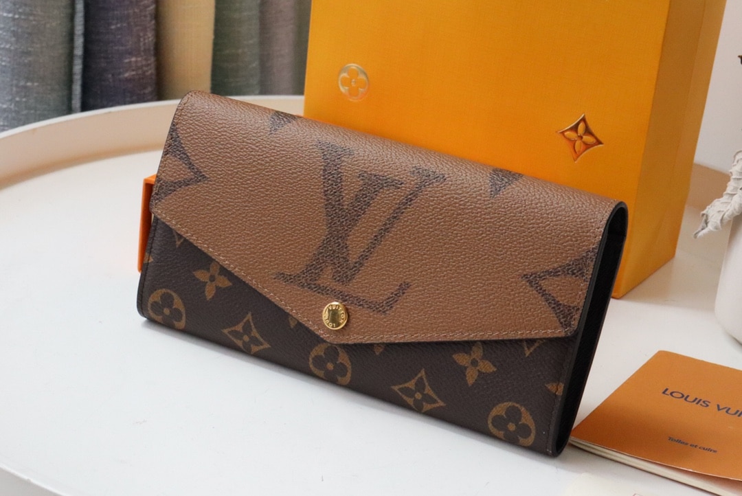 LOUIS VUITTON SARAH WALLET MONOGRAM CANVAS BROWN 19CM M80726 - Image 2
