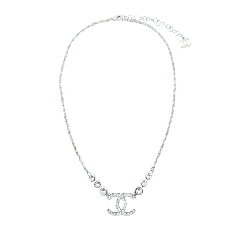CHANEL CC SILVER NECKLACE