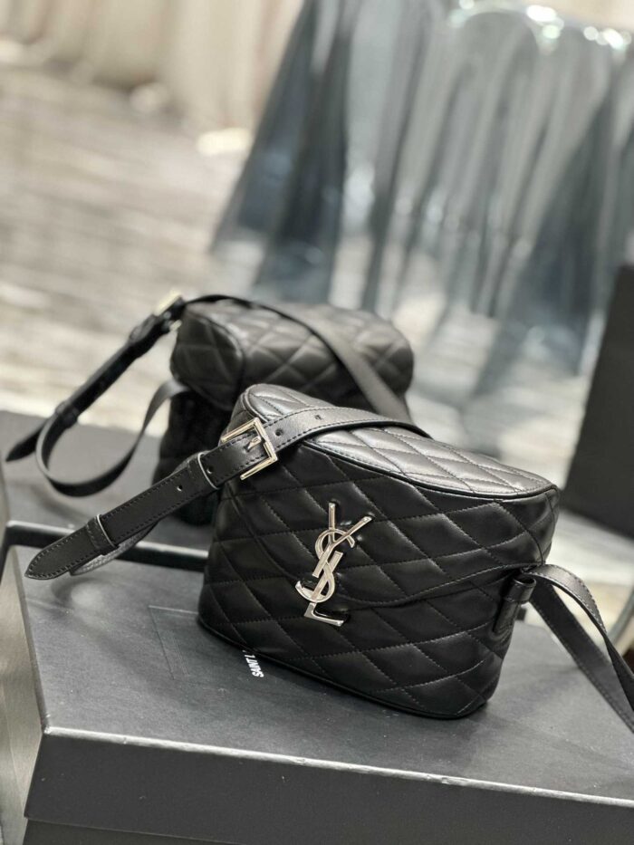Alternative view of SAINT LAURENT JUNE BOX BAG IN QUILTED BLACK 7102981EL061000