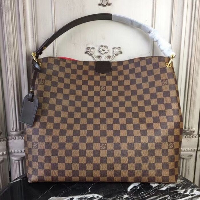 Alternative view of LOUIS VUITTON GRACEFUL MM DAMIER EBENE BROWN 41CM N44045