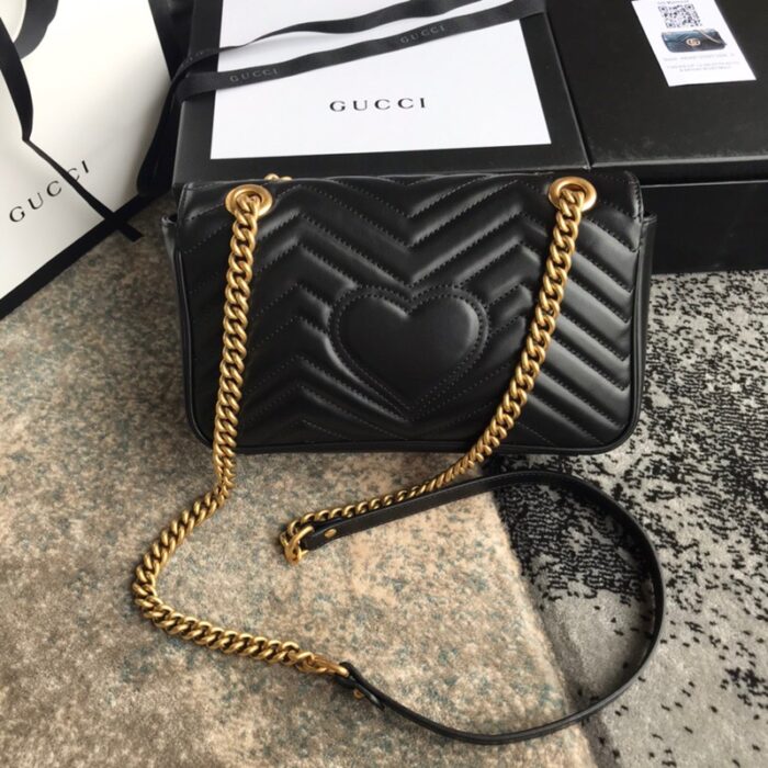 Alternative view of GUCCI Marmont matelassé mini bag 446744 DTDIT 1000