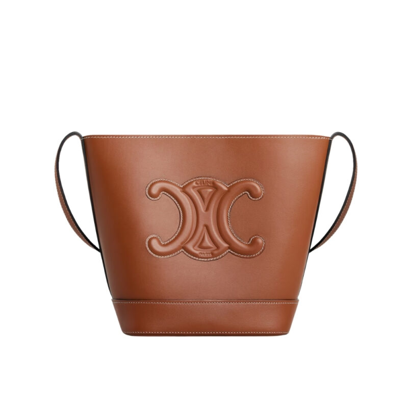 CELINE SMALL BUCKET CUIR TRIOMPHE IN SMOOTH TAN 17CM 113783DU3 04LU