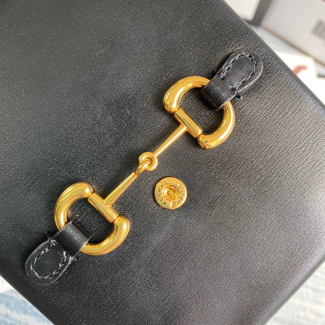 GUCCI HORSEBIT 1955 MINI BAG BLACK 17CM 625615 0YK0G 1000 - Image 9