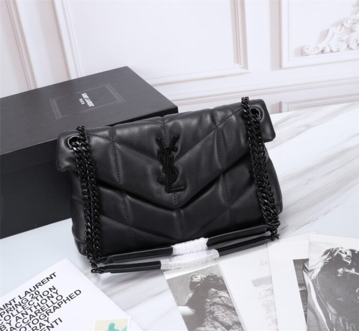Alternative view of SAINT LAURENT PUFFER SMALL IN NAPPA LEATHER BLACK 29CM 5774761EL081000