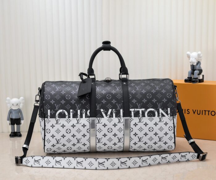 Alternative view of LOUIS VUITTON KEEPALL BANDOULIERE MONOGRAM ECLIPSE OUTDOOR SPLIT 50CM M43412
