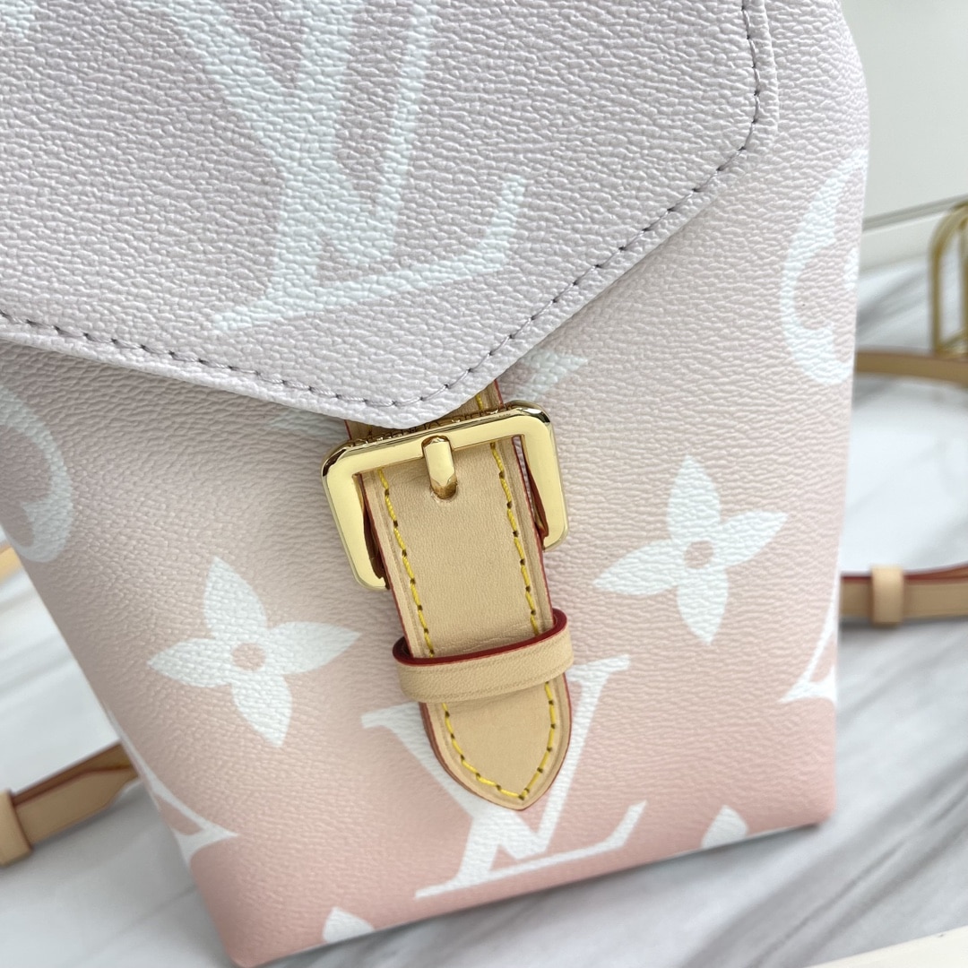 LOUIS VUITTON BLUSH OMBRE BACKPACK BELT BAG PINK 19CM - Image 9