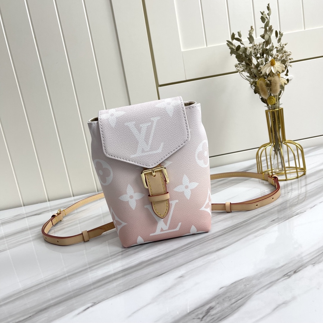 LOUIS VUITTON BLUSH OMBRE BACKPACK BELT BAG PINK 19CM - Image 8