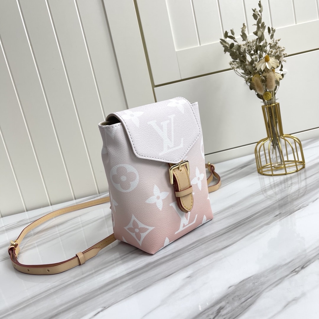 LOUIS VUITTON BLUSH OMBRE BACKPACK BELT BAG PINK 19CM - Image 6