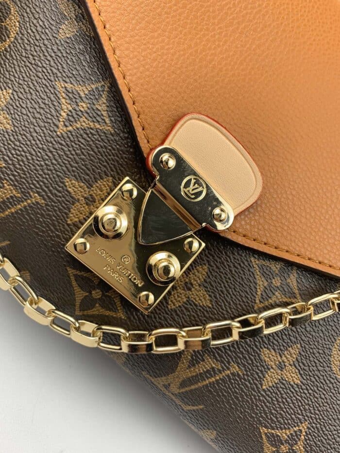 Alternative view of LOUIS VUITTON PALLAS CHAIN CANVAS MONOGRAM SHOULDER BAG BROWN