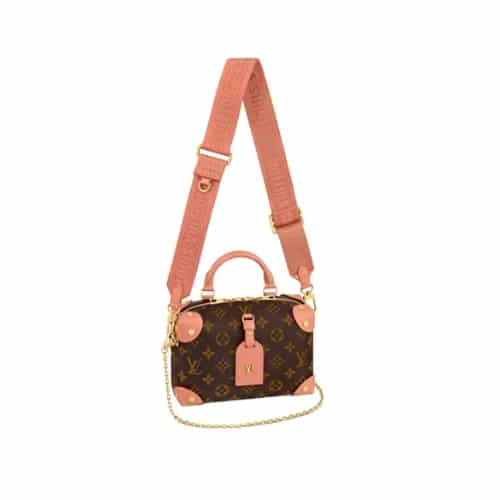 LOUIS VUITTON PETITE MALLE SOUPLE BAG MONOGRAM PINK 20CM