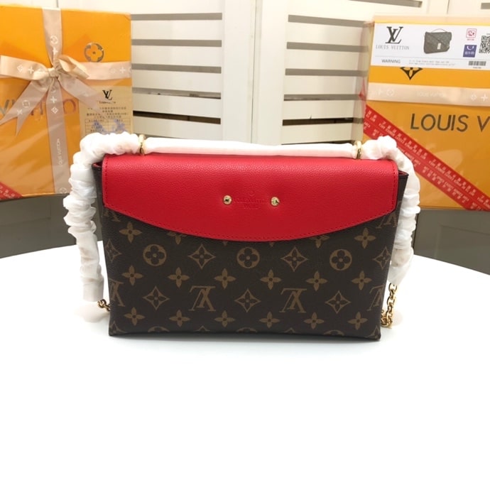 Alternative view of LOUIS VUITTON SAINT PLACIDE BAG IN RED 27CM