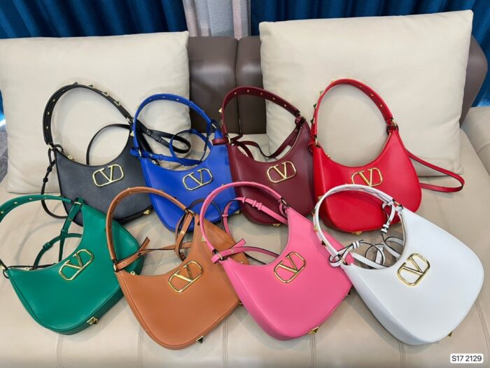 Alternative view of VALENTINO STUD SIGN CALFSKIN HOBO BAG IN BLACK  1W2B0K69EIM0NO