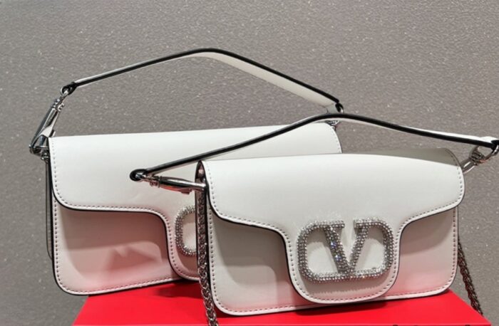 Alternative view of VALENTINO LOCÒ SMALL SHOULDER BAG WITH JEWEL LOGO IN WHITE 2W2B0K53KNT7NX