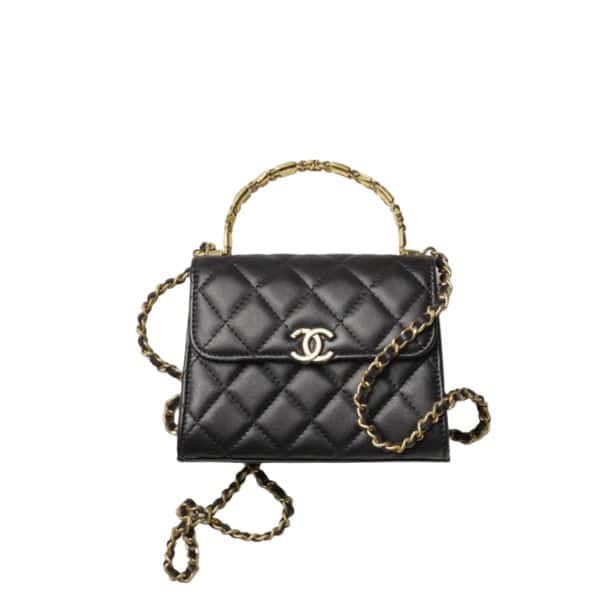 CHANEL CLUTCH WITH CHAIN BLACK AP2945 B08842 94305
