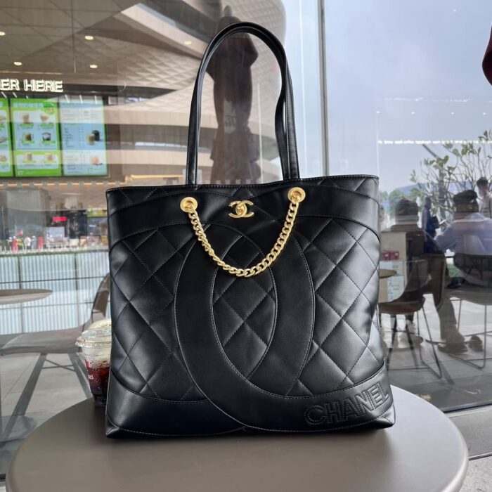 Alternative view of CHANEL CC CAVIAR SHOPPING BAG BLACK 37CM