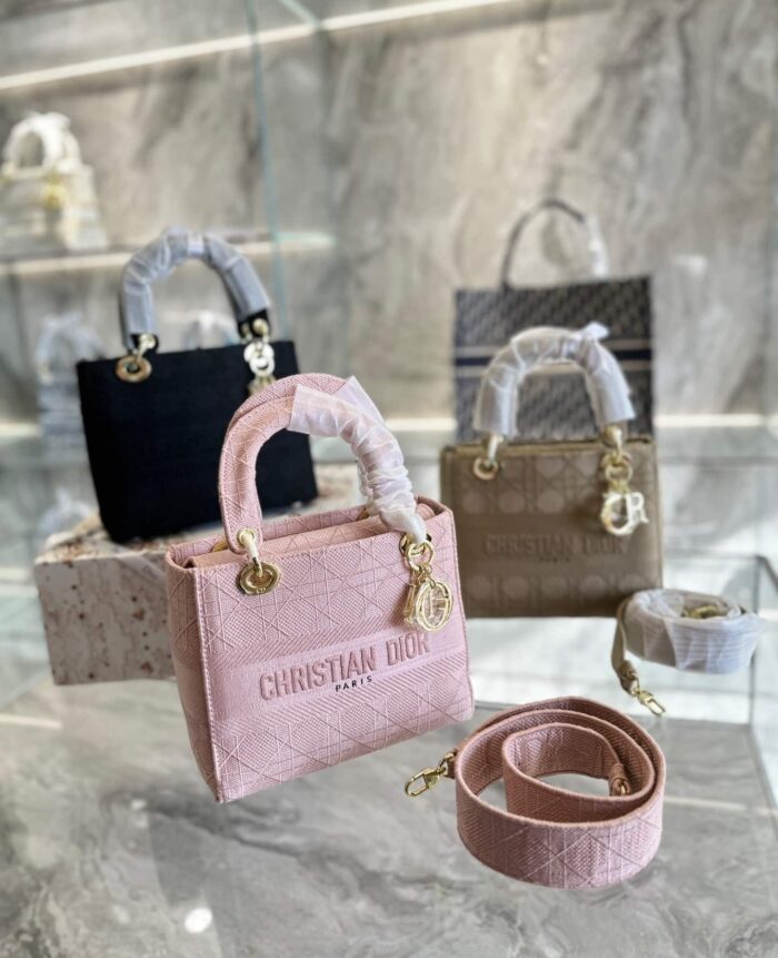 Alternative view of DIOR LADY D LITE BAG ROSEWOOD CANNAGE EMBROIDERY 24CM M0565JREYM957