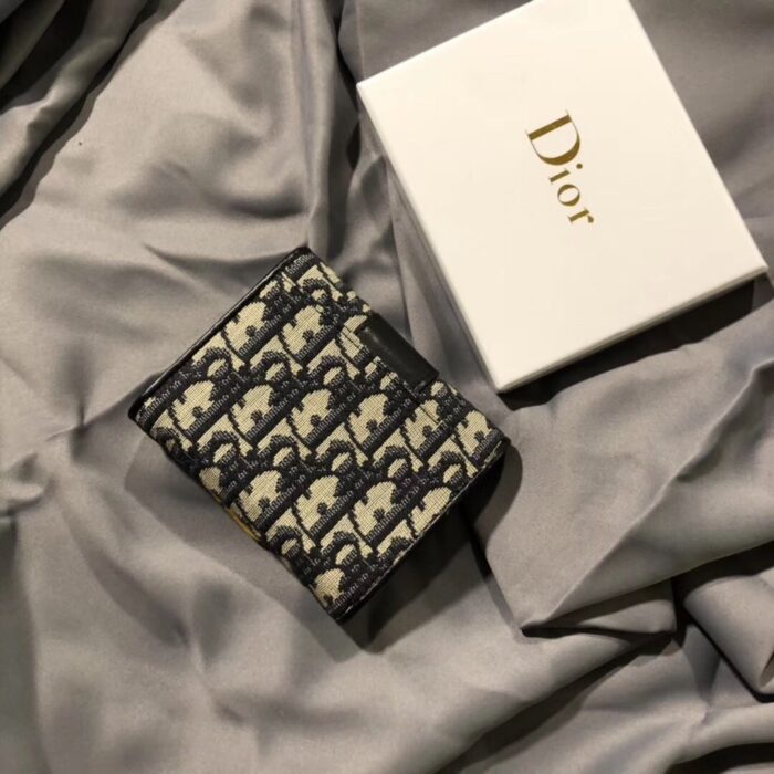 Alternative view of DIOR MONTAIGNE MINI WALLET BEIGE AND BLACK 11CM