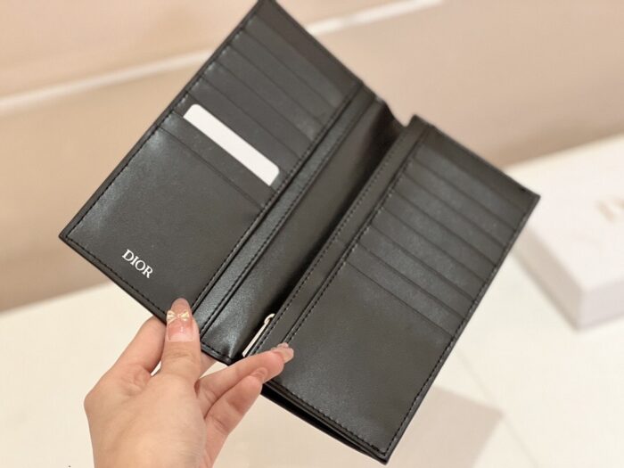 Alternative view of DIOR LONG BI FOLD CARD HOLDER BLACK DIOR OBLIQUE JACQUARD 17.5CM 2ESCH147YSE H03E