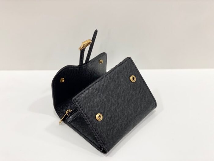 Alternative view of DIOR SADDLE LOTUS WALLET BLACK GOATSKIN 11CM S5652CCEH M900