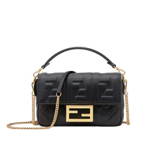 FENDI BAGUETTE MINI BLACK 20CM 8BS017A72VF15ZW