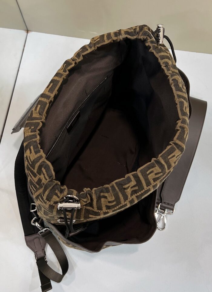 Alternative view of FENDI DRAWSTRING FF JACQUARD FABRIC BACKPACK 7VZ056AG0MF19KW