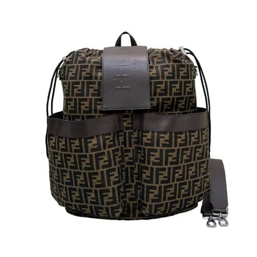 FENDI DRAWSTRING FF JACQUARD FABRIC BACKPACK 7VZ056AG0MF19KW