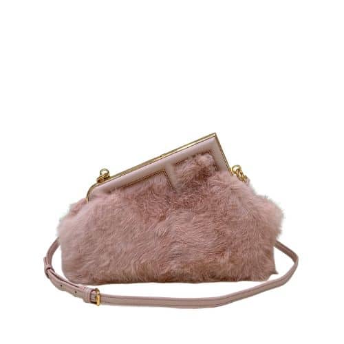FENDI FIRST SMALL PINK MINK BAG 26CM