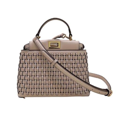 FENDI PEEKABOO BAG BEIGE 24CM