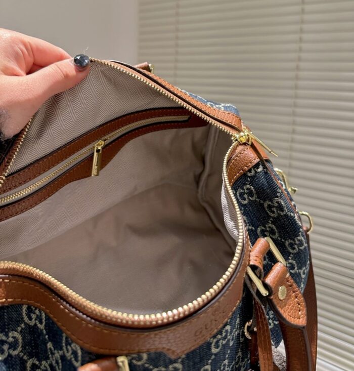 Alternative view of GUCCI BOSTON PILLOW BAG BLUE 30CM