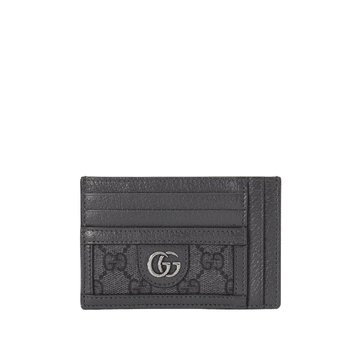 GUCCI OPHIDIA CARD CASEGREY AND BLACK 11CM 732018 UULBN 1244